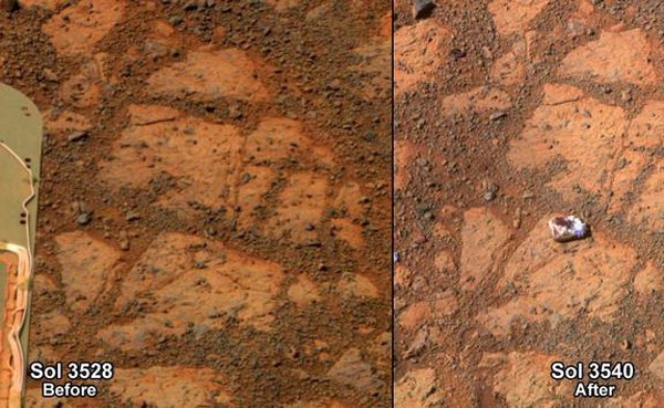 ظهور صخره اسرار آمیز بر روی مریخ