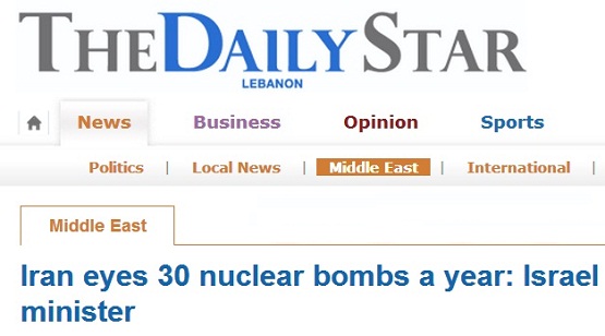 «ایران در تلاش است سالانه 30 بمب هسته‌ای بسازد»!