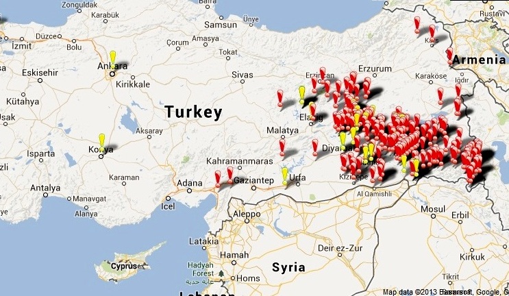 253 گور دسته جمعی کردها در 20 استان ترکیه