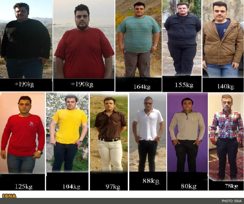 کاهش وزن 117 کیلوگرمی جوان سنندجی + تصاویر