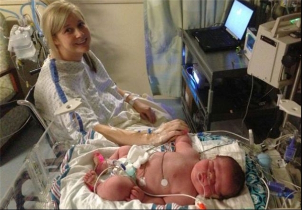 نوزاد ۶.۵ کیلویی در آمریکا به دنیا آمد+تصاویر