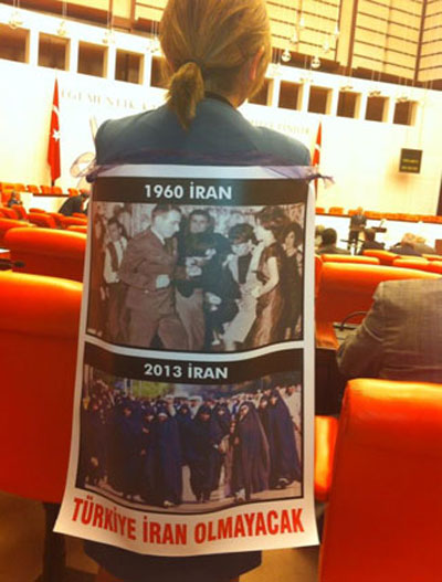 عکس نماینده مجلس ترکیه از حجاب زنان ایرانی