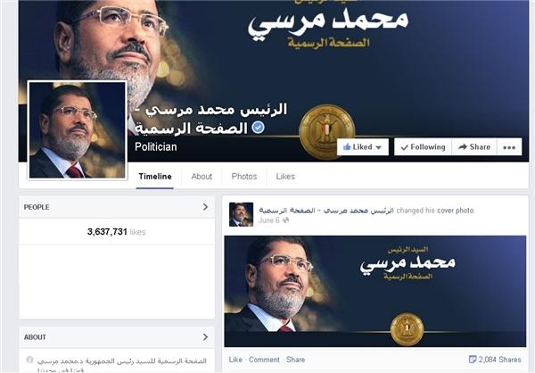 مرسی در شبکه‌های اجتماعی رئیس‌جمهور است