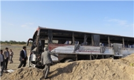 ۴ کشته و ۳۰ مصدوم بر اثر واژگونی اتوبوس