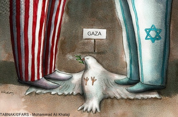 کارتون : دشمنان صلح در سرزمین فلسطین