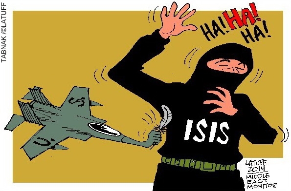 کارتون / حملات بسیار مهلک آمریکا به داعش!
