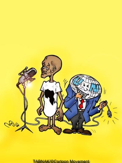 کارتون / جرم سازمان ملل در برابر ملت آفریقا