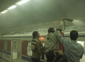 بار دیگر آتش‌سوزی در مترو تهران +تکمیلی