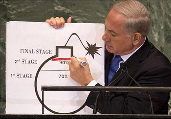تقلید کاخ سفید از کارتون نتانیاهو برای توضیح توافق