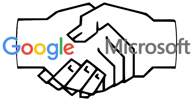 زمانی برای دوستی گوگل و مایکروسافت