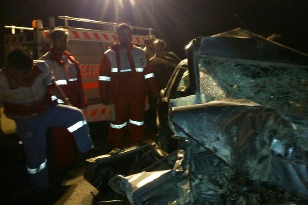 تصادف چهار خودرو در استان گلستان