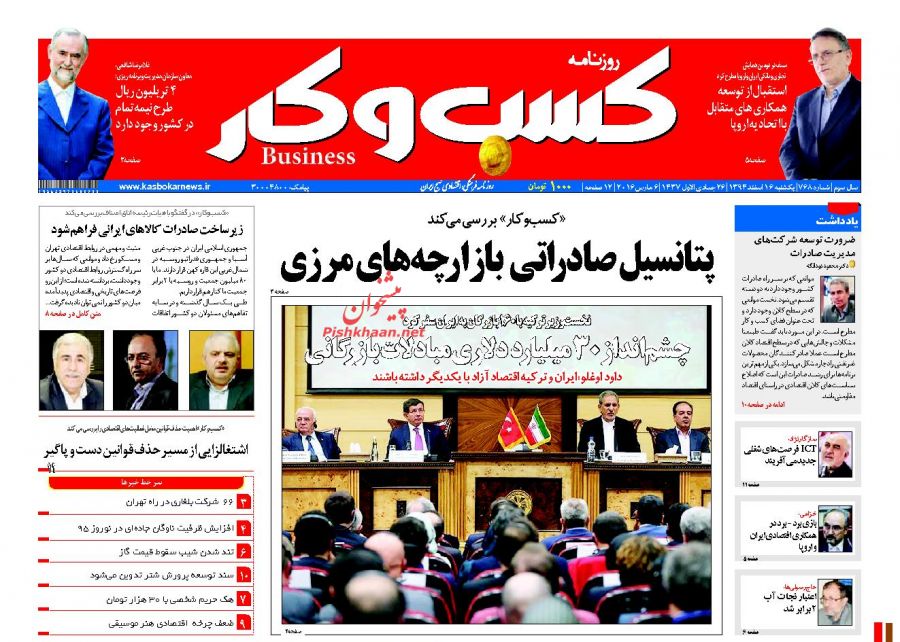 صفحه نخست روزنامه های اقتصادی 941216 صفحه نخست روزنامه های اقتصادی 941216