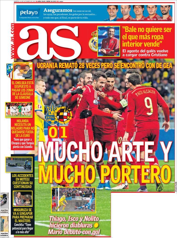 روزنامه های ورزشی اسپانیا / سه شنبه 13 اکتبر 2015