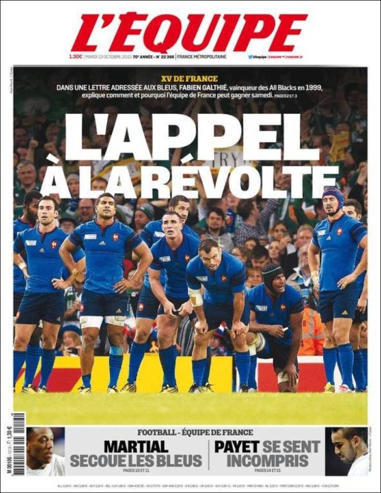 روزنامه اکیپ فرانسه/ سه شنبه 13 اکتبر 2015