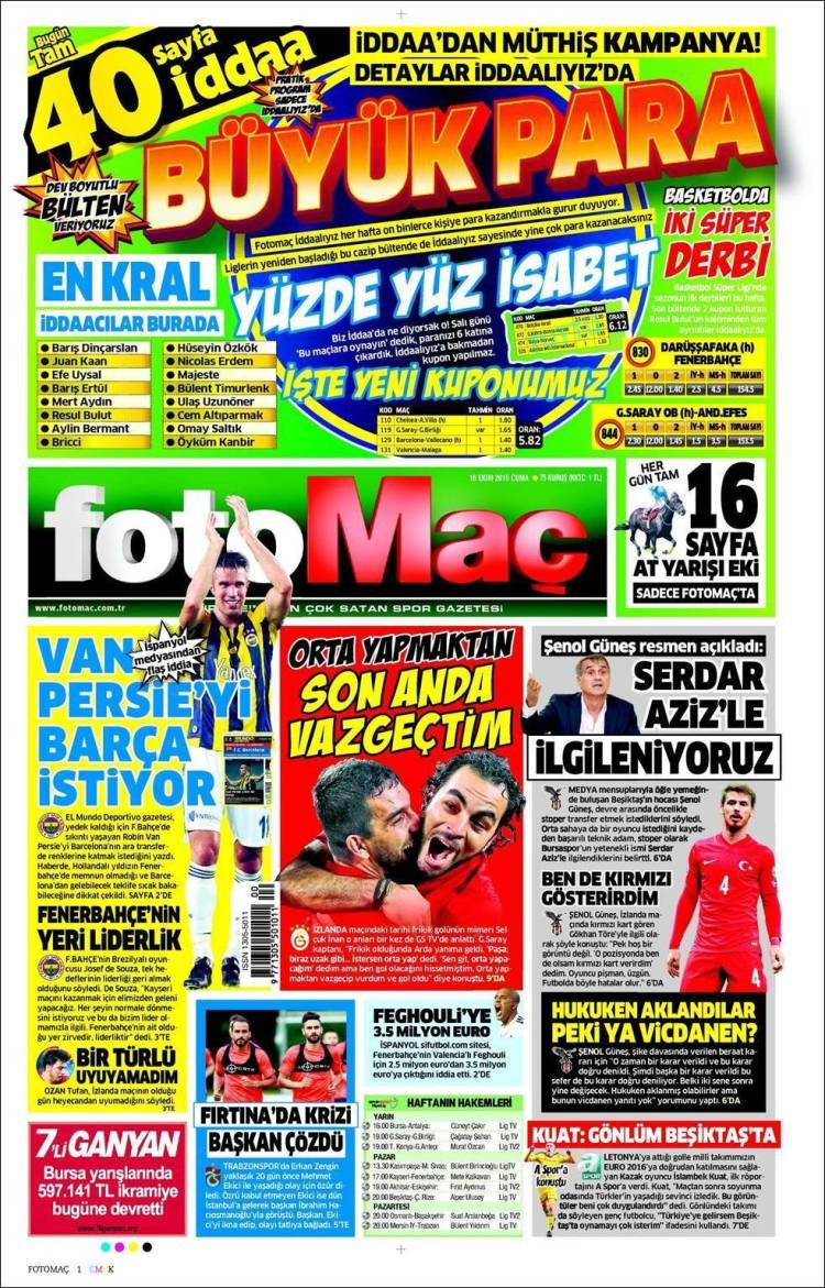 روزنامه های ترکیه / جمعه 16 اکتبر 2015
