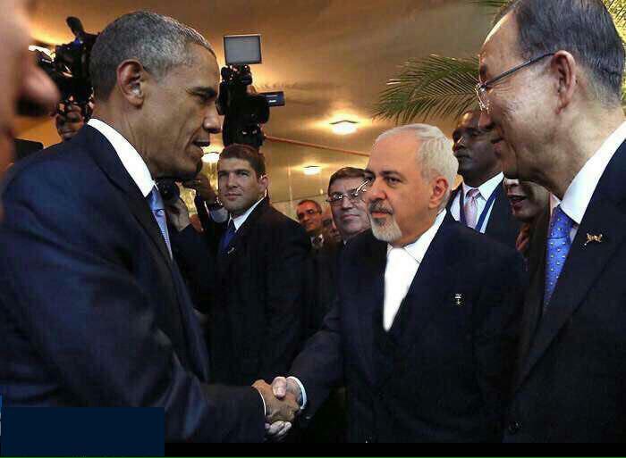 تصویر دست دادن ظریف و اوباما ساختگی است