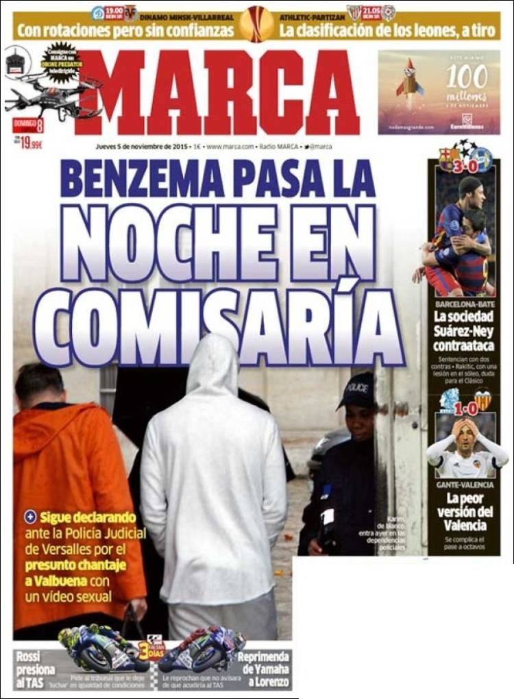 روزنامه های اسپانیا/پنجشنبه5نوامبر2015
