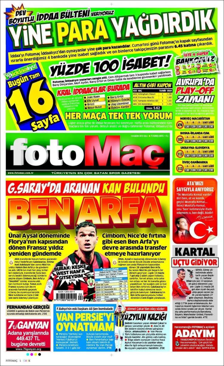روزنامه های ترکیه/چهارشنبه 11 نوامبر