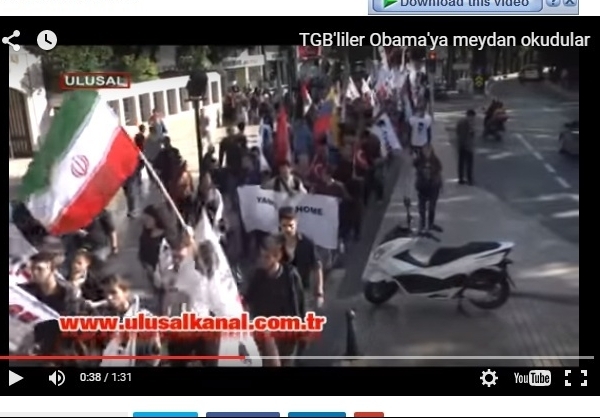 حمل پرچم ایران در تظاهرات امروز ترکیه