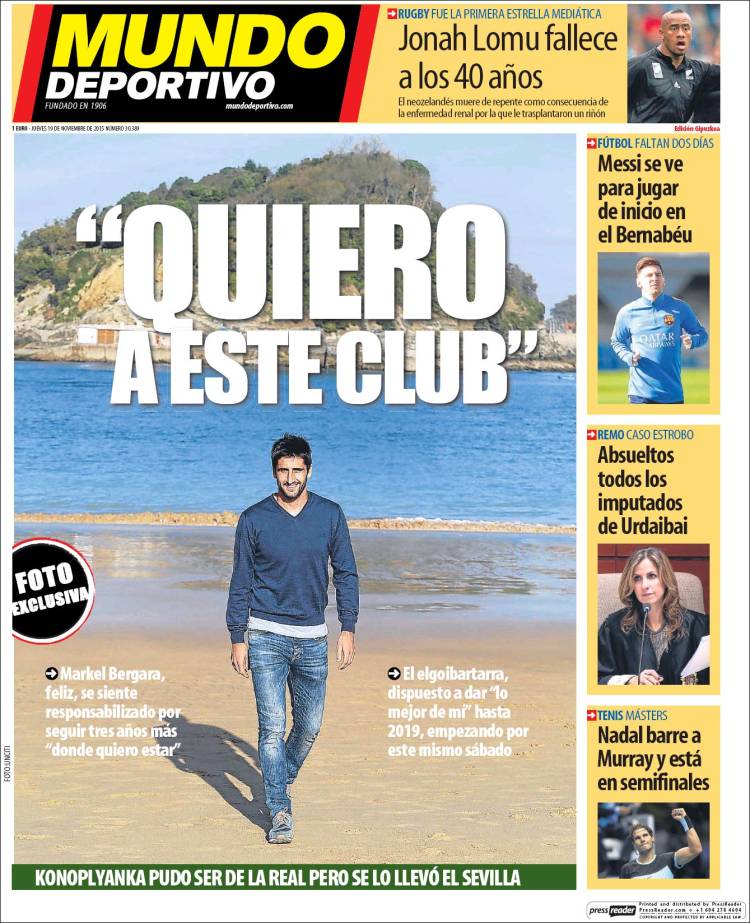 روزنامه های اسپانیا/ پنجشنبه 19 نوامبر
