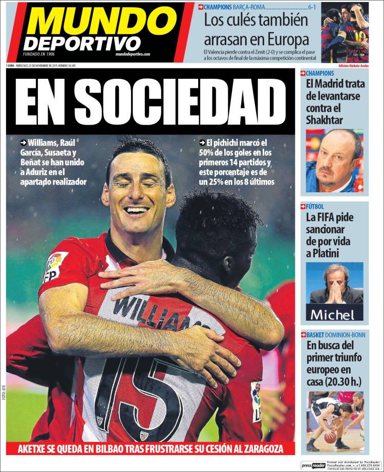 روزنامه های اسپانیا/ چهار شنبه 24 نوامبر