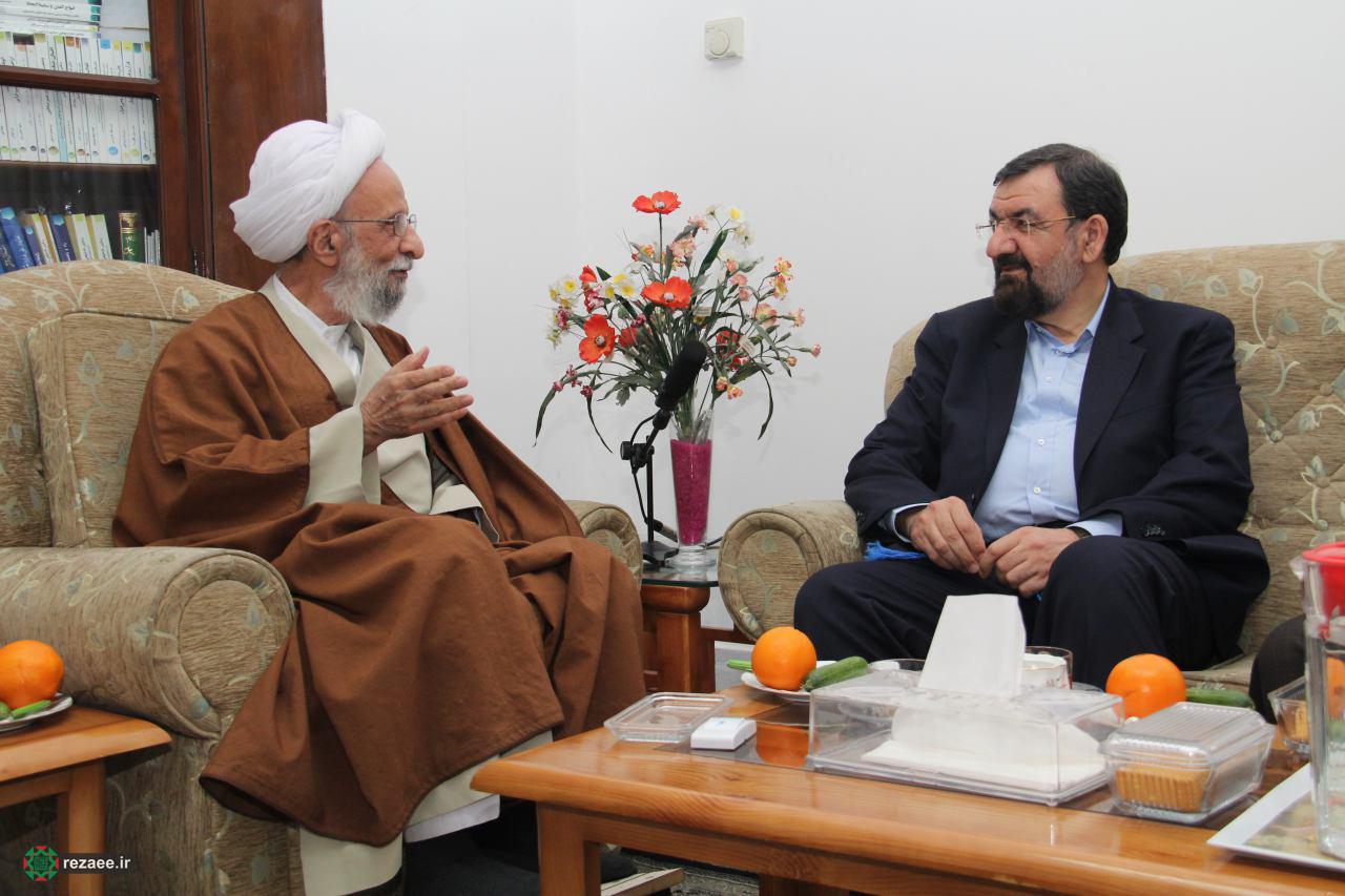 دیدار محسن رضایی با آیت&zwnj;الله&zwnj; مصباح یزدی
