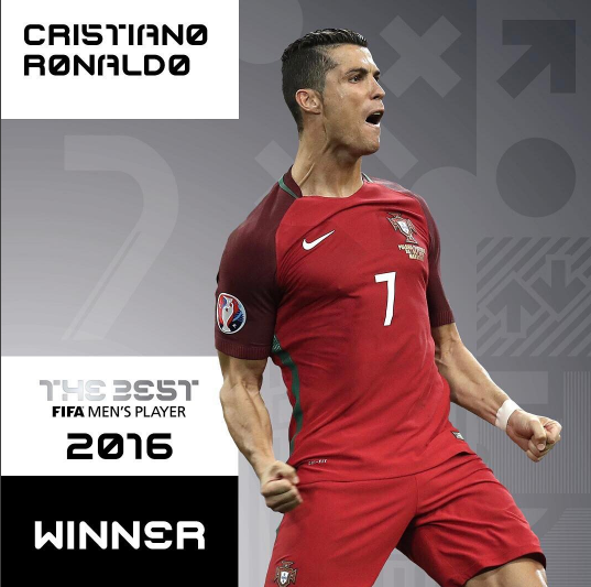 رونالدو بهترین بازیکن جهان در سال 2016