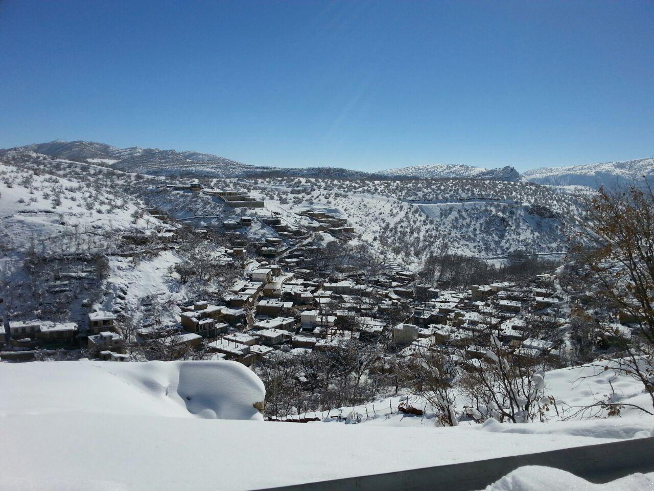 طبیعت زمستانی روستای قوری قلعه