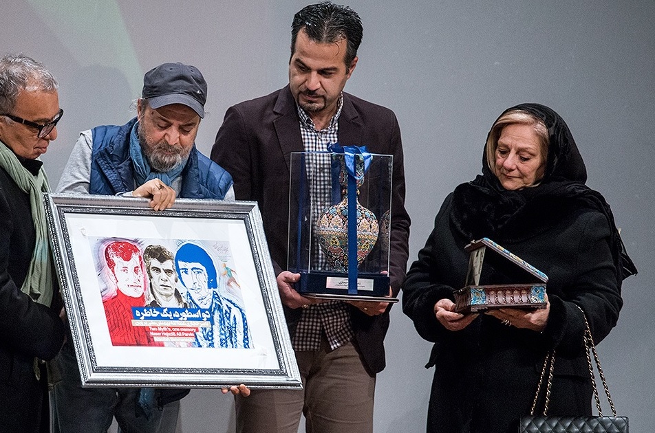 پروین،فردوسی پور و گزارشگران دراختتامیه جشنواره فیلم ورزشی