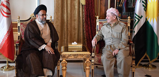 مسعود بارزانی و وزیر اطلاعات ایران دیدار کردند