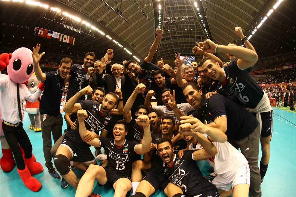 تصاویری از شادی صعود والیبال ایران به المپیک