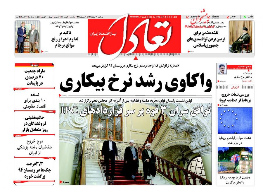 صفحه نخست روزنامه های اقتصادی صفحه نخست روزنامه های اقتصادی