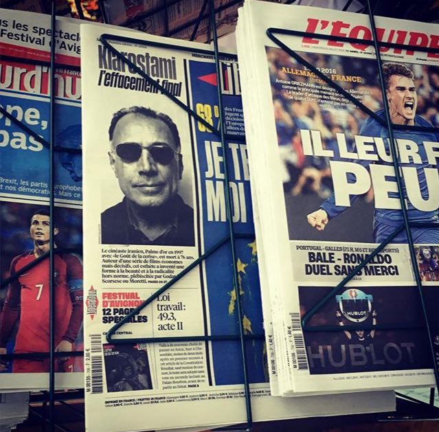 کیا رستمی در کنار ستاره های یورو روی جلد مطبوعات فرانسه