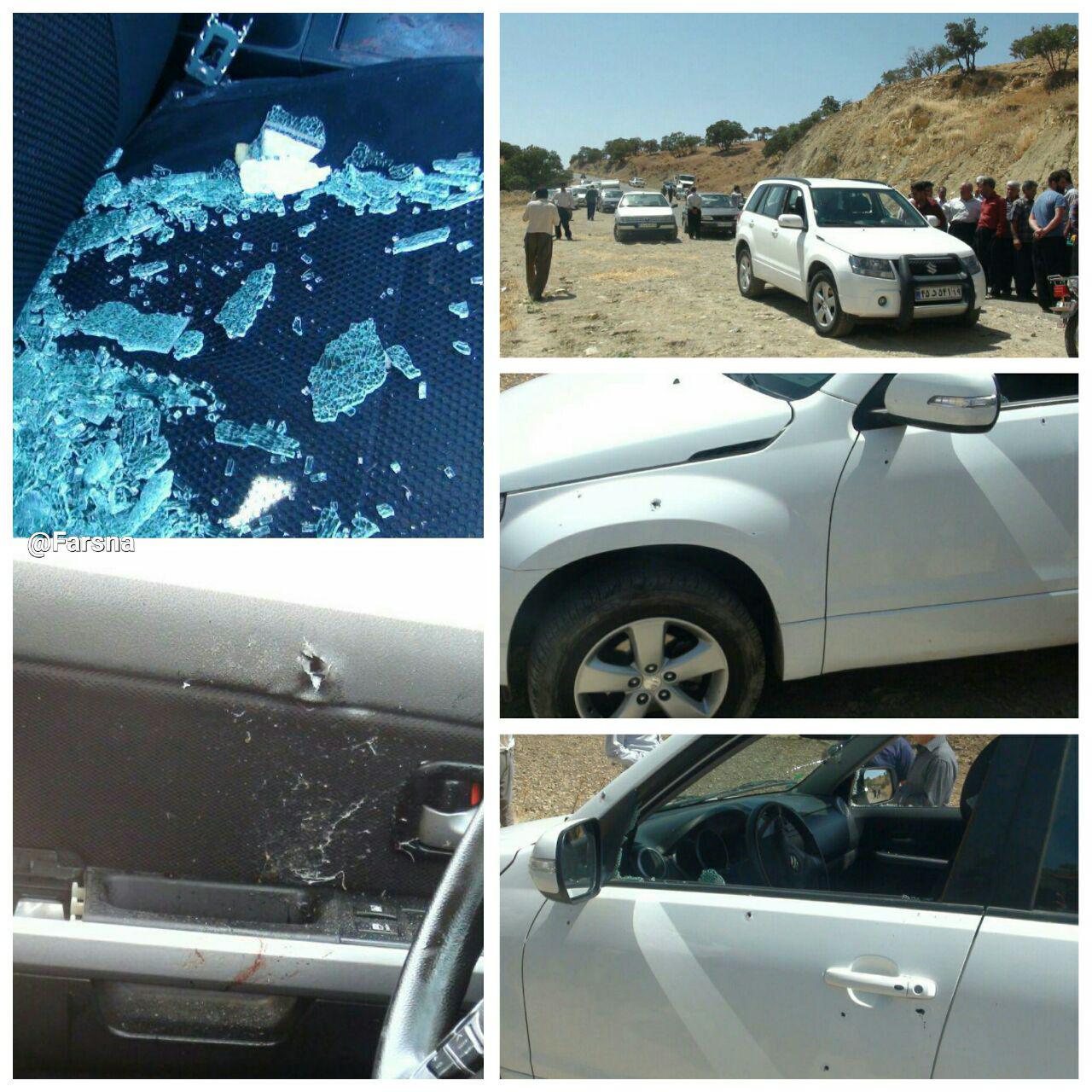 اولین تصاویر از حمله خودروی مسئولان کرمانشاهی