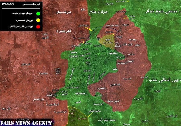خطر محاصره نیروهای مقاومت در غرب شهر حلب