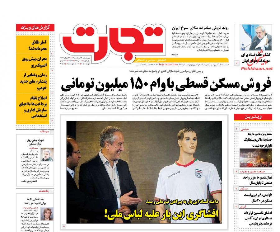 صفحه نخست روزنامههای اقتصادی صفحه نخست روزنامههای اقتصادی