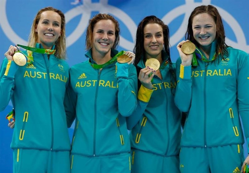 قهرمانی خواهران استرالیایی در شنای المپیک+ عکس