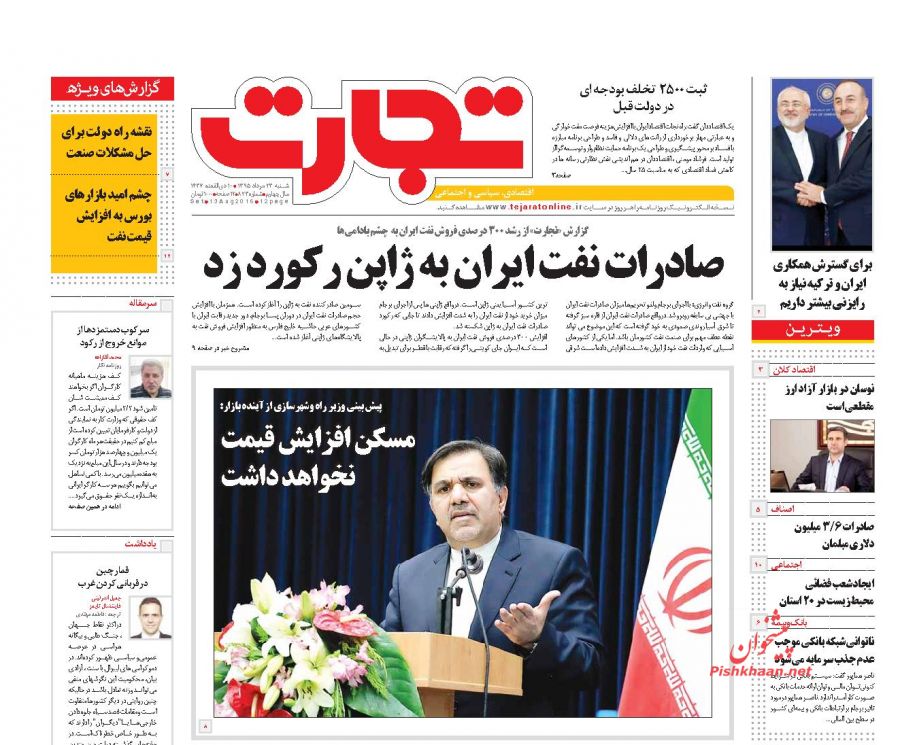 صفحه نخست روزنامه&zwnj;های اقتصادی