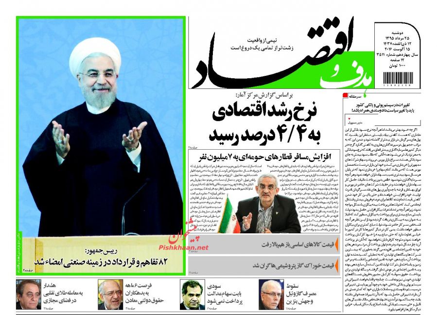 صفحه نخست روزنامههای اقتصادی صفحه نخست روزنامههای اقتصادی