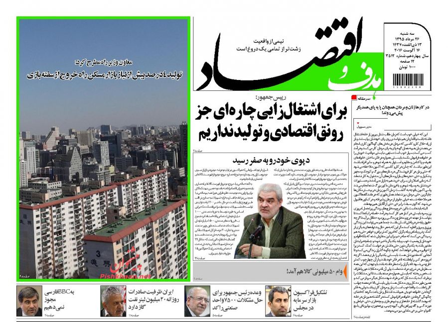 صفحه نخست روزنامههای اقتصادی صفحه نخست روزنامههای اقتصادی