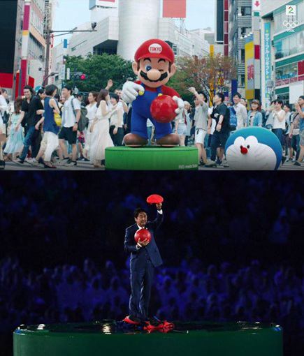 حضور نخست وزیر ژاپن به شکل سوپر ماریو وسط ورزشگاه ماراکانا