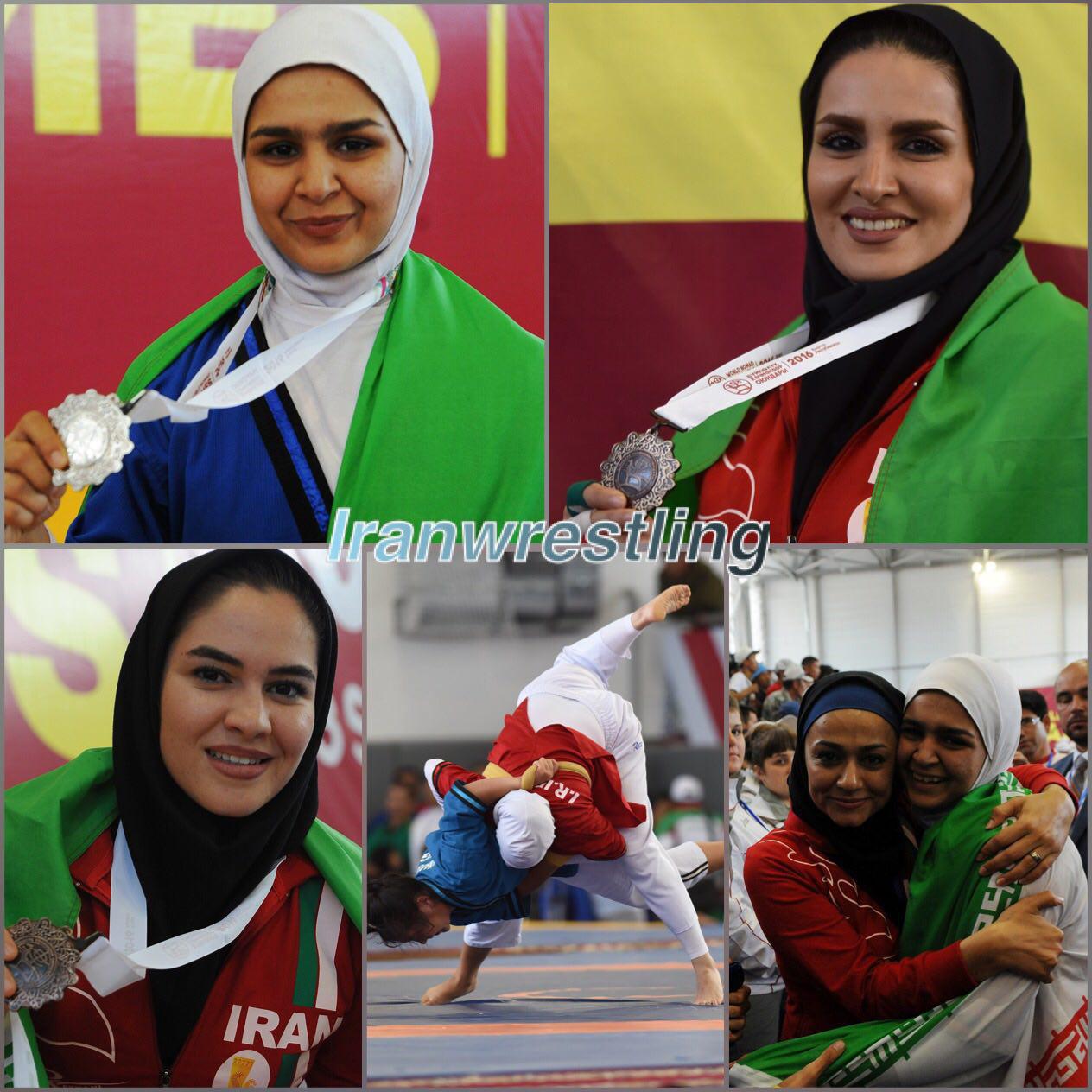 زنان کشتی گیر ایرانی که نایب قهرمان شدند