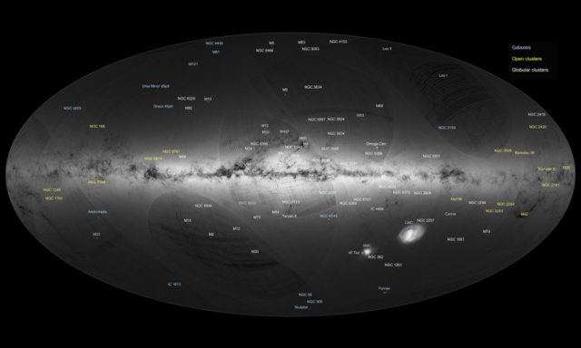 انتشار نقشه‌ای از 1 میلیارد ستاره