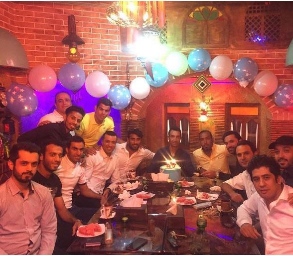 جشن تولد 40 سالگی عنایتی با حضور بازیکنان فولاد