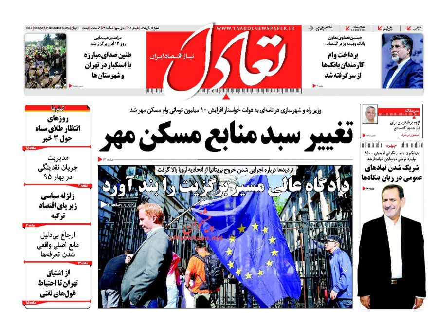 صفحه نخست روزنامههای اقتصادی صفحه نخست روزنامههای اقتصادی