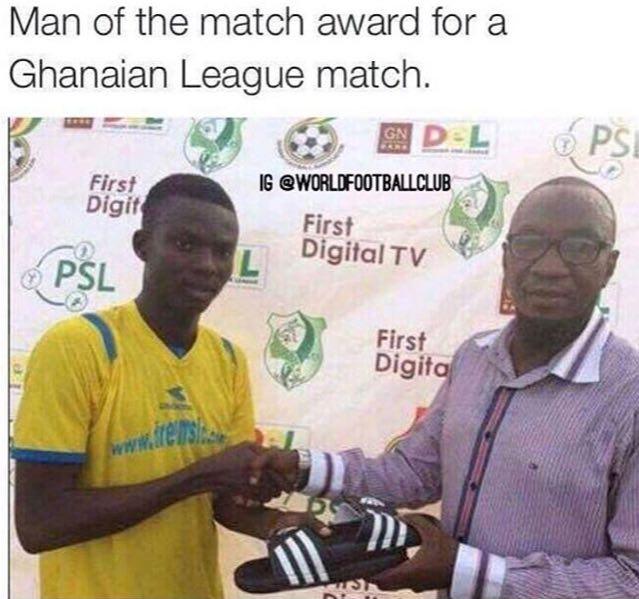 جایزه عجیب بهترین بازیکن بازی در غنا