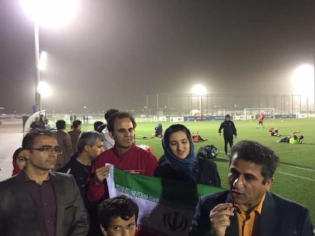 اولین تمرین تیم ملی در قطر و حمایت هواداران+عکس
