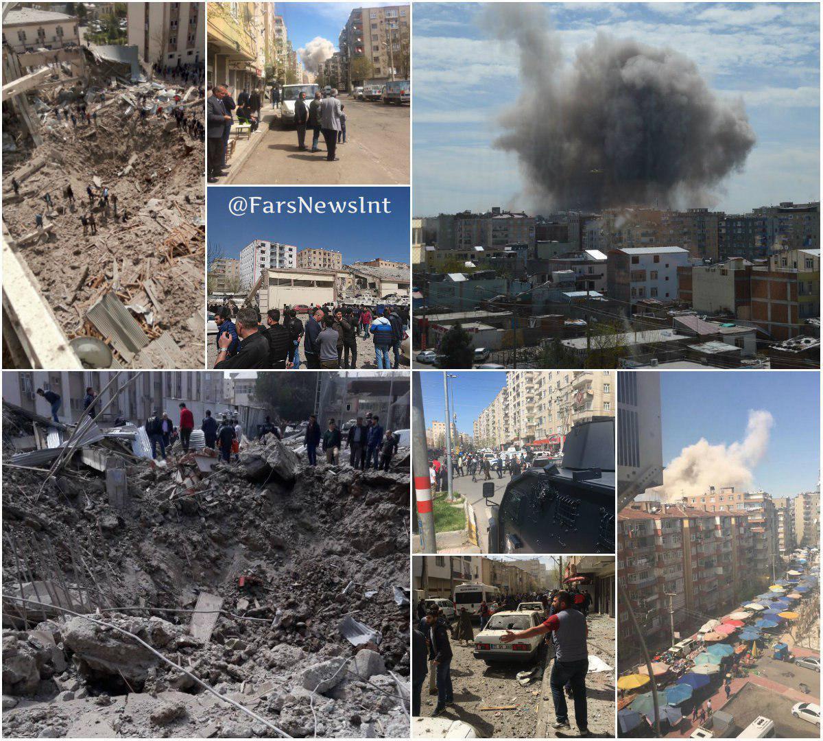 تصاویری از انفجار در دیاربکر ترکیه