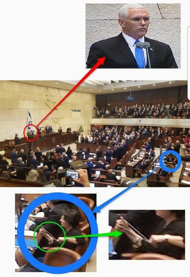 حرکت عجیب یک زن در سخنرانی معاون ترامپ