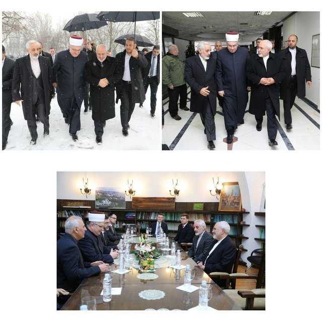 دیدار ظریف با مفتی مسلمانان کرواسی دیدار ظریف با مفتی مسلمانان کرواسی